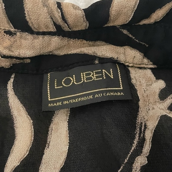 Louben Size L Sheer Button Up Blouse - Picture 5 of 5